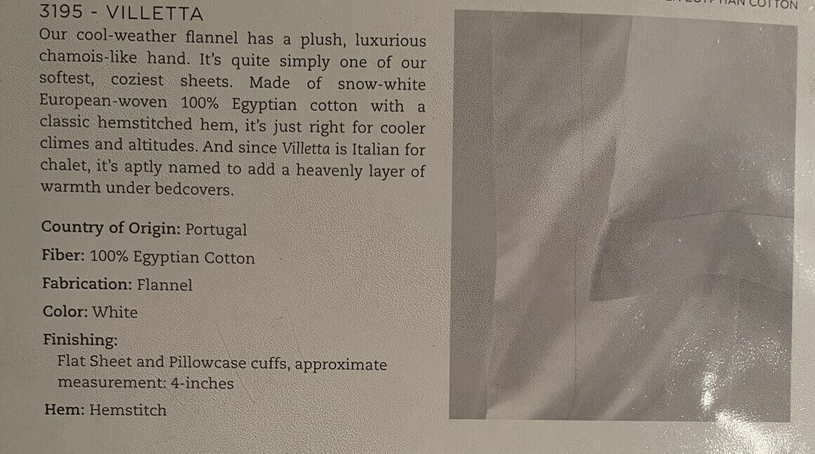 Villetta Flannel Pillowcase Pair by Sferra