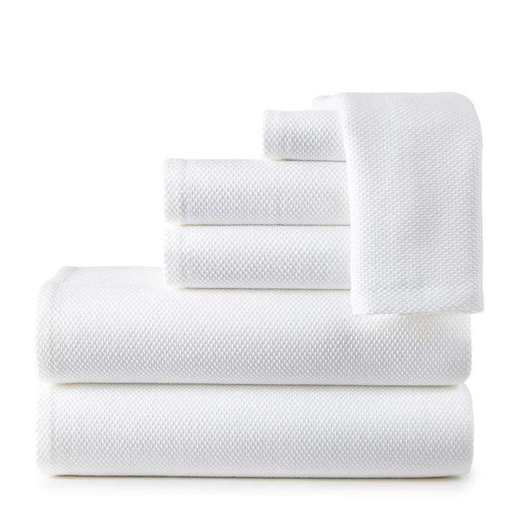 bath towels Spa Towel Collection by Peacock Alley 6 pc Towel Set / White Peacock Alley