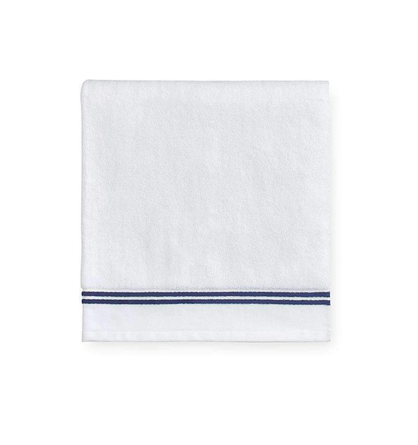 Towels Aura Towels by Sferra Wash / White/Dark Blue Sferra