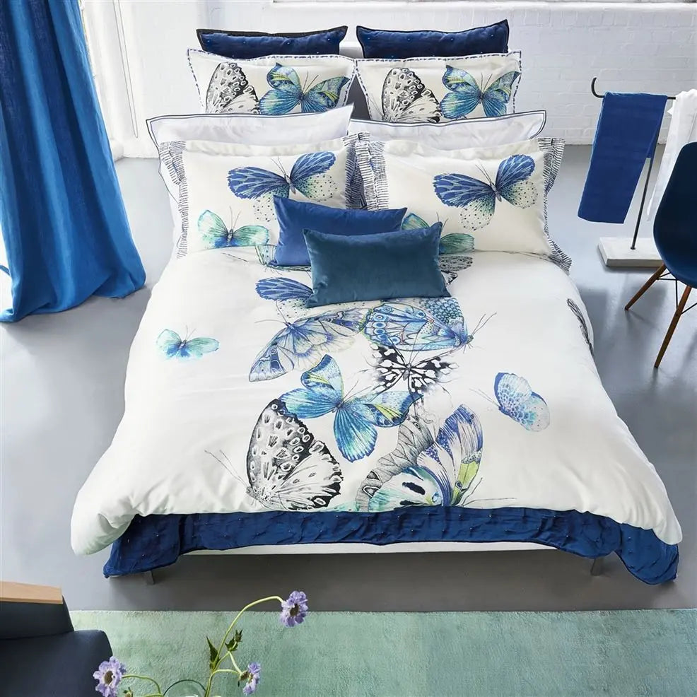 Papillons Cobalt Bedding by Designers Guild