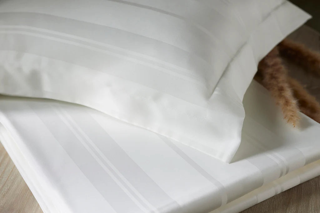 Legna Lucca Stripe Fitted Sheet by SDH Luxury Sheets, Duvets & Coverle