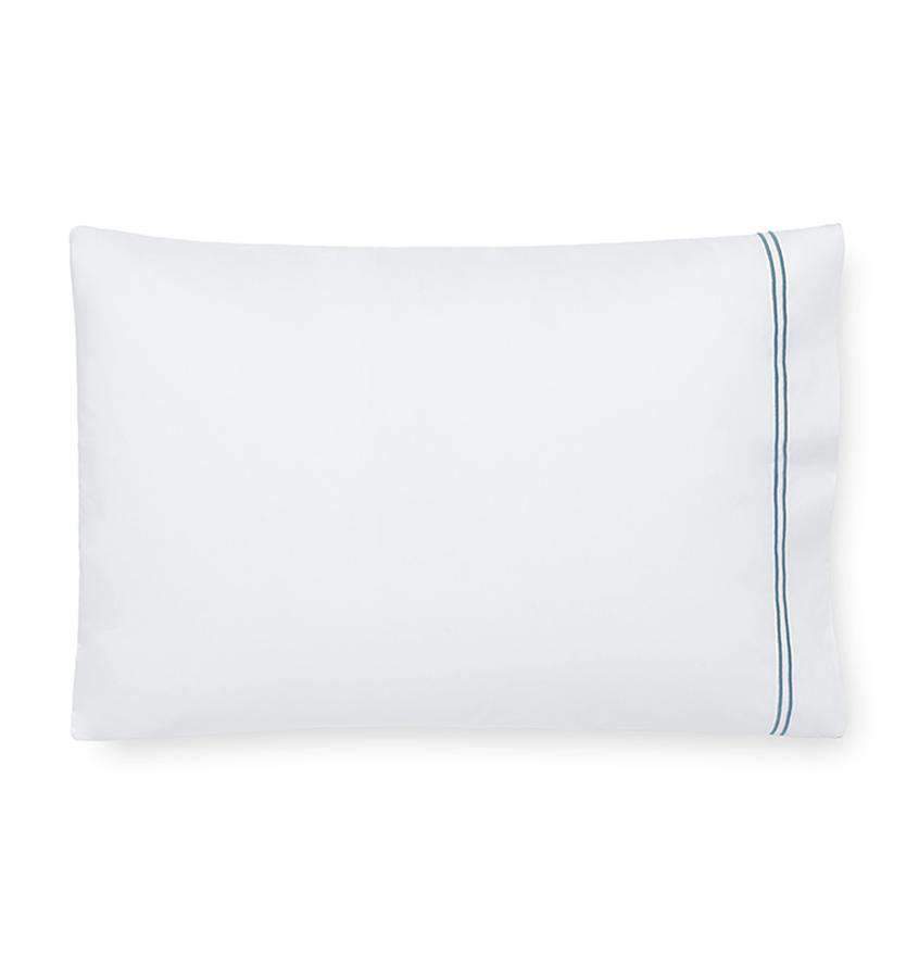 Pillowcases Grande Hotel Pillowcase Pair by Sferra Standard 22x33 / White/Cadet Sferra