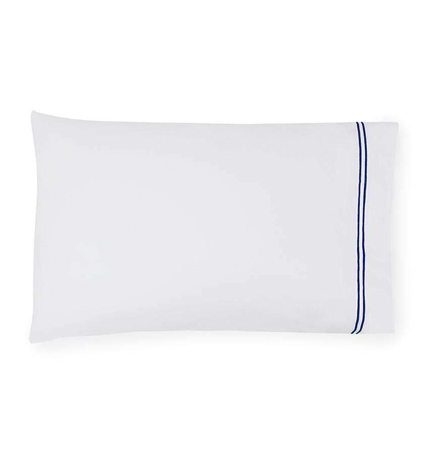 Pillowcases Grande Hotel Pillowcase Pair by Sferra Standard 22x33 / White/Navy Sferra