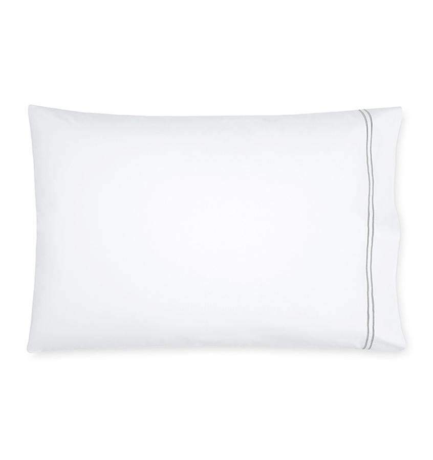 Pillowcases Grande Hotel Pillowcase Pair by Sferra Standard 22x33 / White/Silver Sferra
