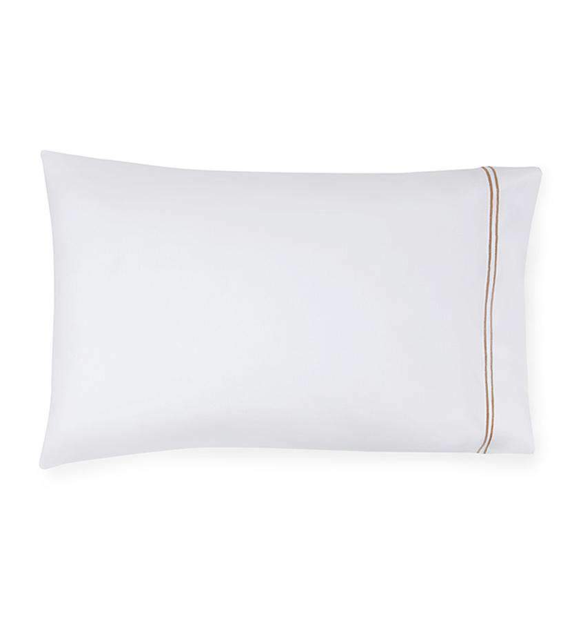 Pillowcases Grande Hotel Pillowcase Pair by Sferra Standard 22x33 / White/Taupe Sferra