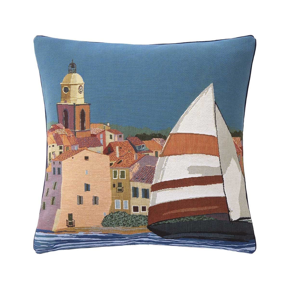 Decorative Pillows Iosis Cigales Decorative Pillow by Yves Delorme AzurV Yves Delorme