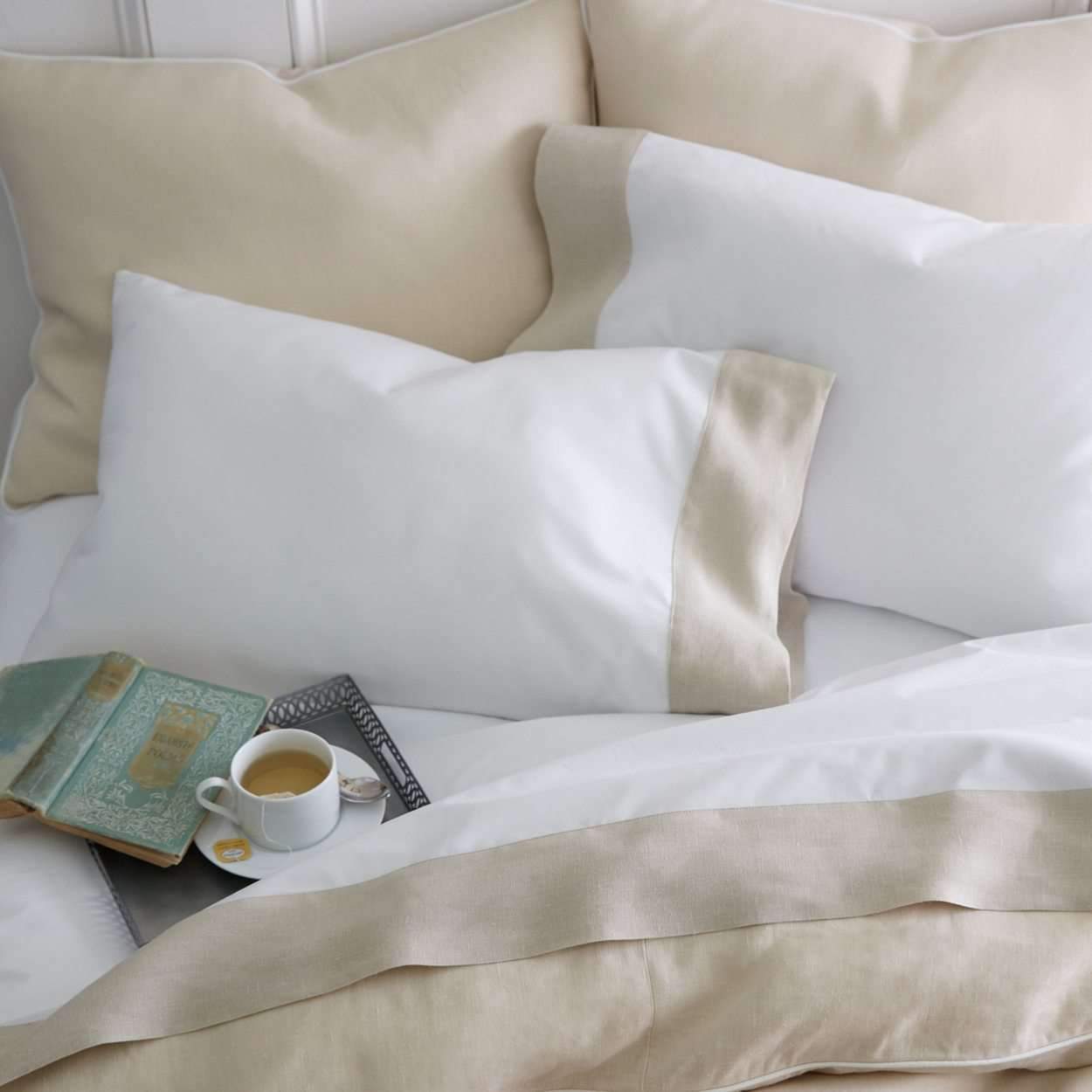 Duvet Covers Mandalay Linen Cuff Duvet Cover by Peacock Alley Peacock Alley