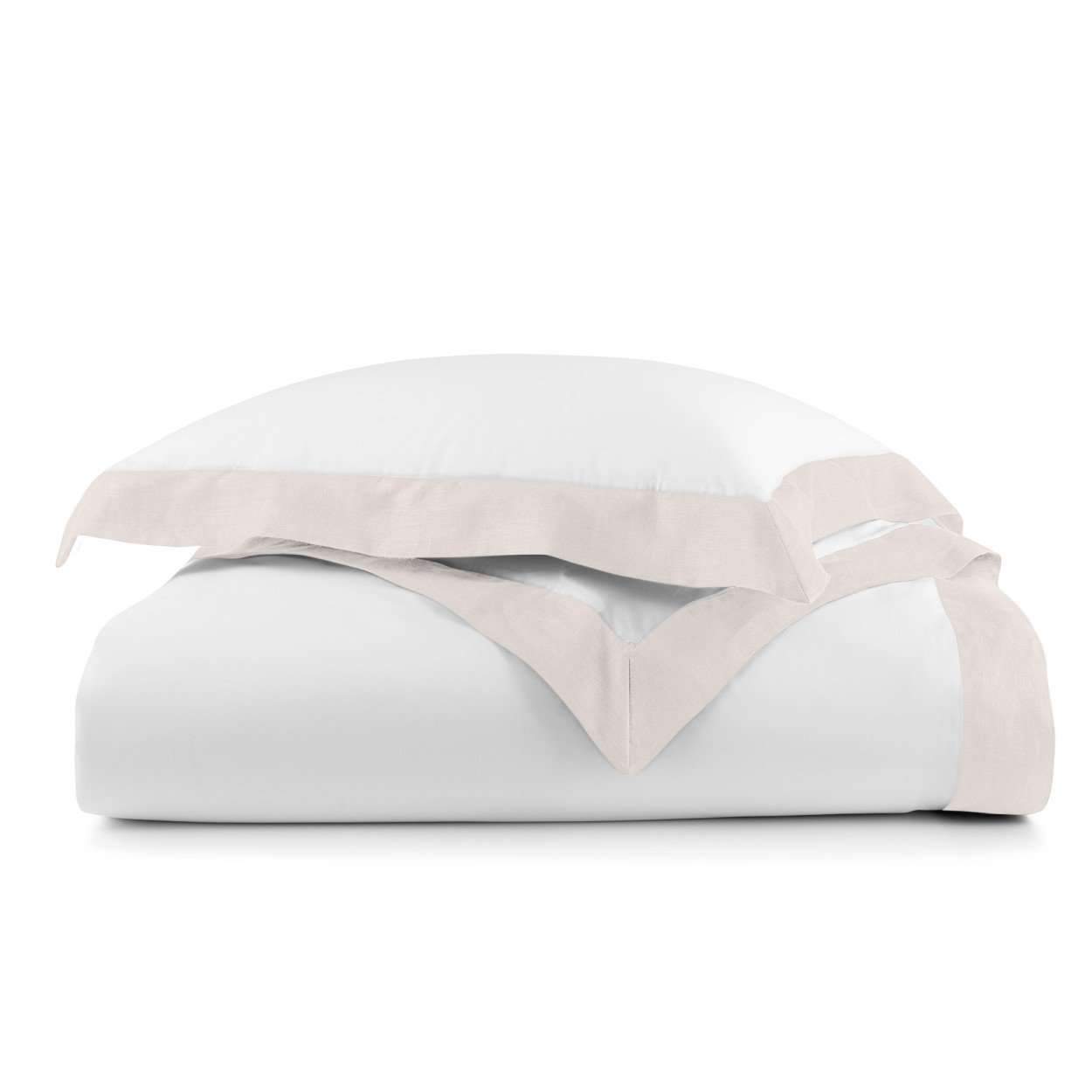 Duvet Covers Mandalay Linen Cuff Duvet Cover by Peacock Alley Twin / Blush Peacock Alley