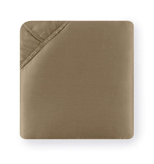 Fitted Sheets Giotto Fitted Sheet by Sferra Twin 39x75x17 / Dark Khaki Sferra