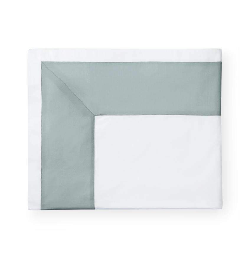Flat Sheets Casida Flat Sheet by Sferra Twin / White/Seagreen Sferra
