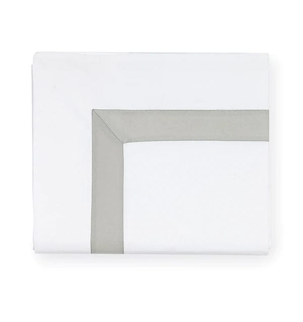 Flat Sheets Orlo Flat Sheet by Sferra Twin 74x114 / White/Grey Sferra