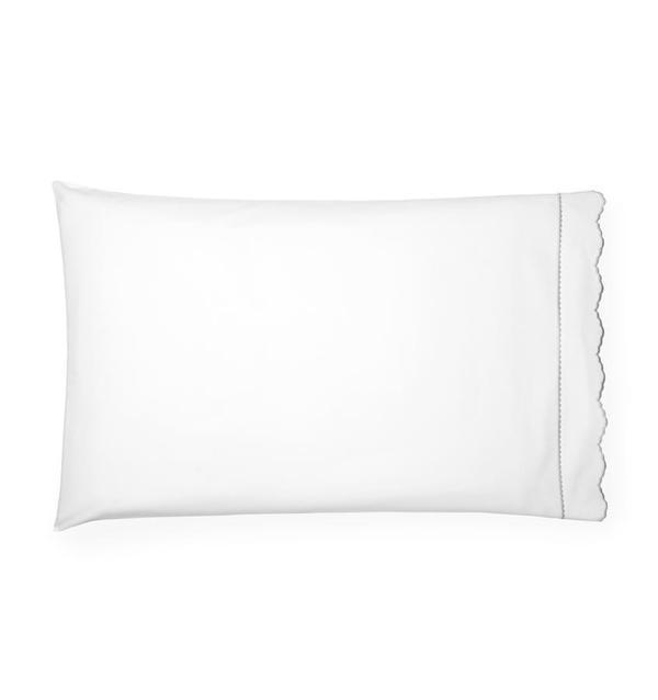Pillow Cases Pettine Pillowcases by Sferra Standard / White/Tin Sferra