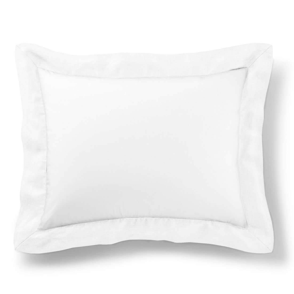 Shams Mandalay Linen Cuff Sham by Peacock Alley Standard / White Peacock Alley