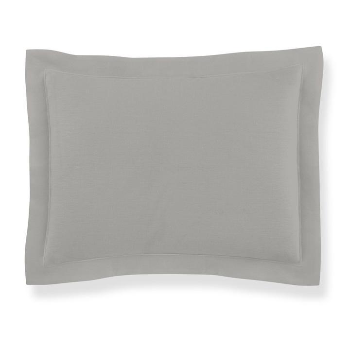 Shams Rio Linen Sham by Peacock Alley Standard 20x26 / Pewter / 2" Flange Peacock Alley