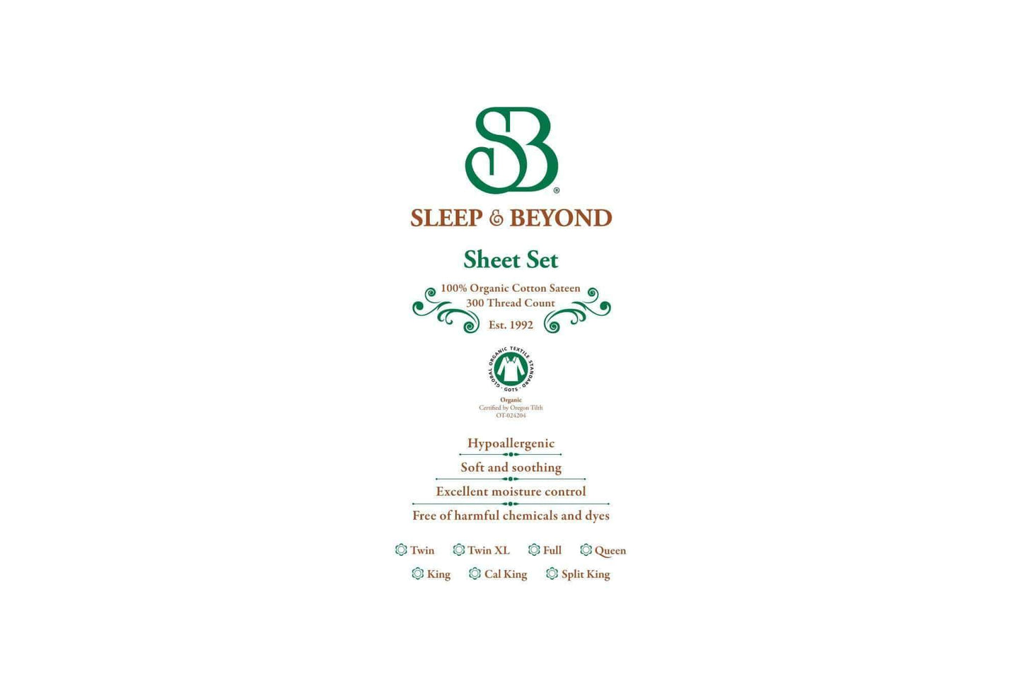 Sheet Sets Organic Sheet Set by Sleep & Beyond Sleep & Beyond