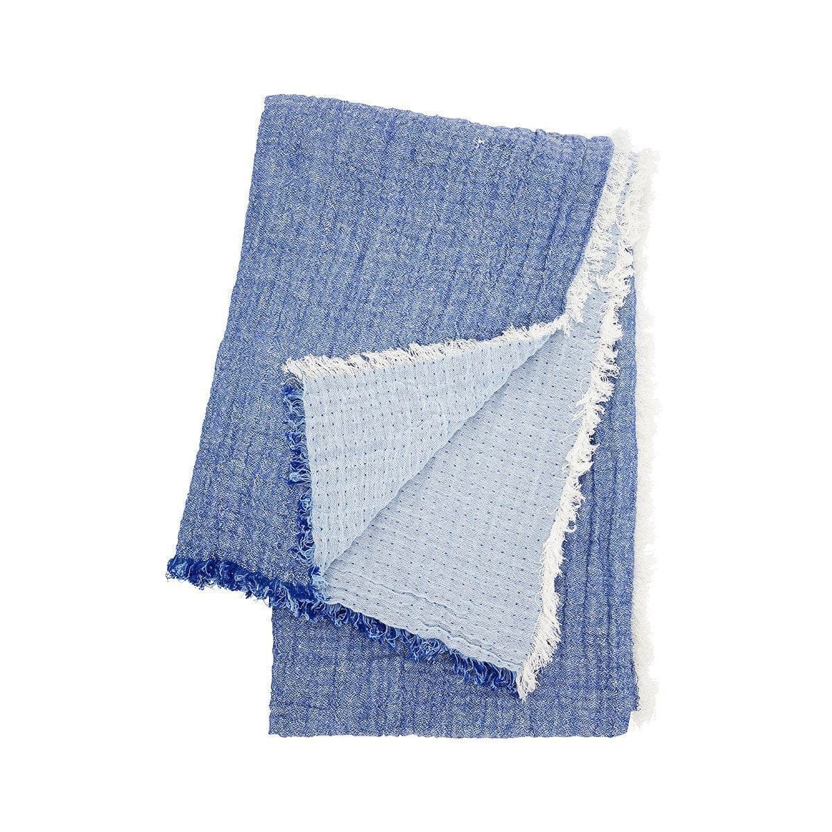 Throw Iosis Minorque Throw by Yves Delorme Denim Yves Delorme