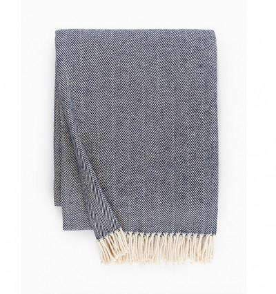 Throws Celine Throw by Sferra Navy Sferra