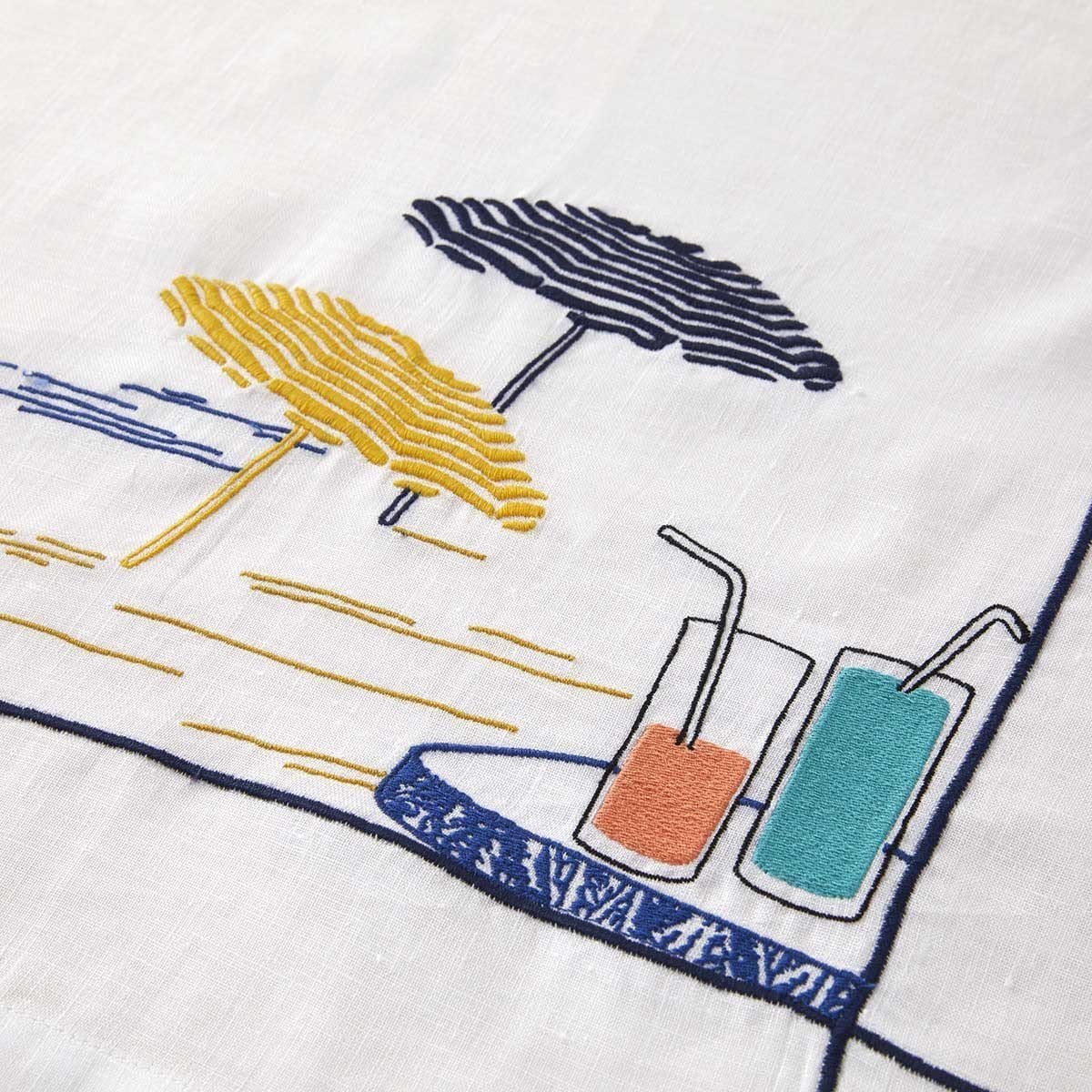 Towels Azur Tea Towel by Yves Delorme 23 x 27 in Yves Delorme